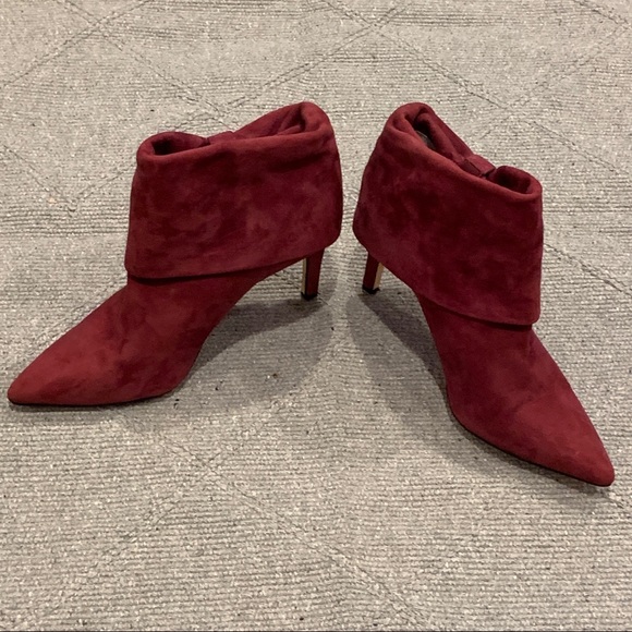 Calvin Klein Suede Ankle Boot High Heel Bethany Adjustable Shaft Women 6.5 US - Picture 3 of 13